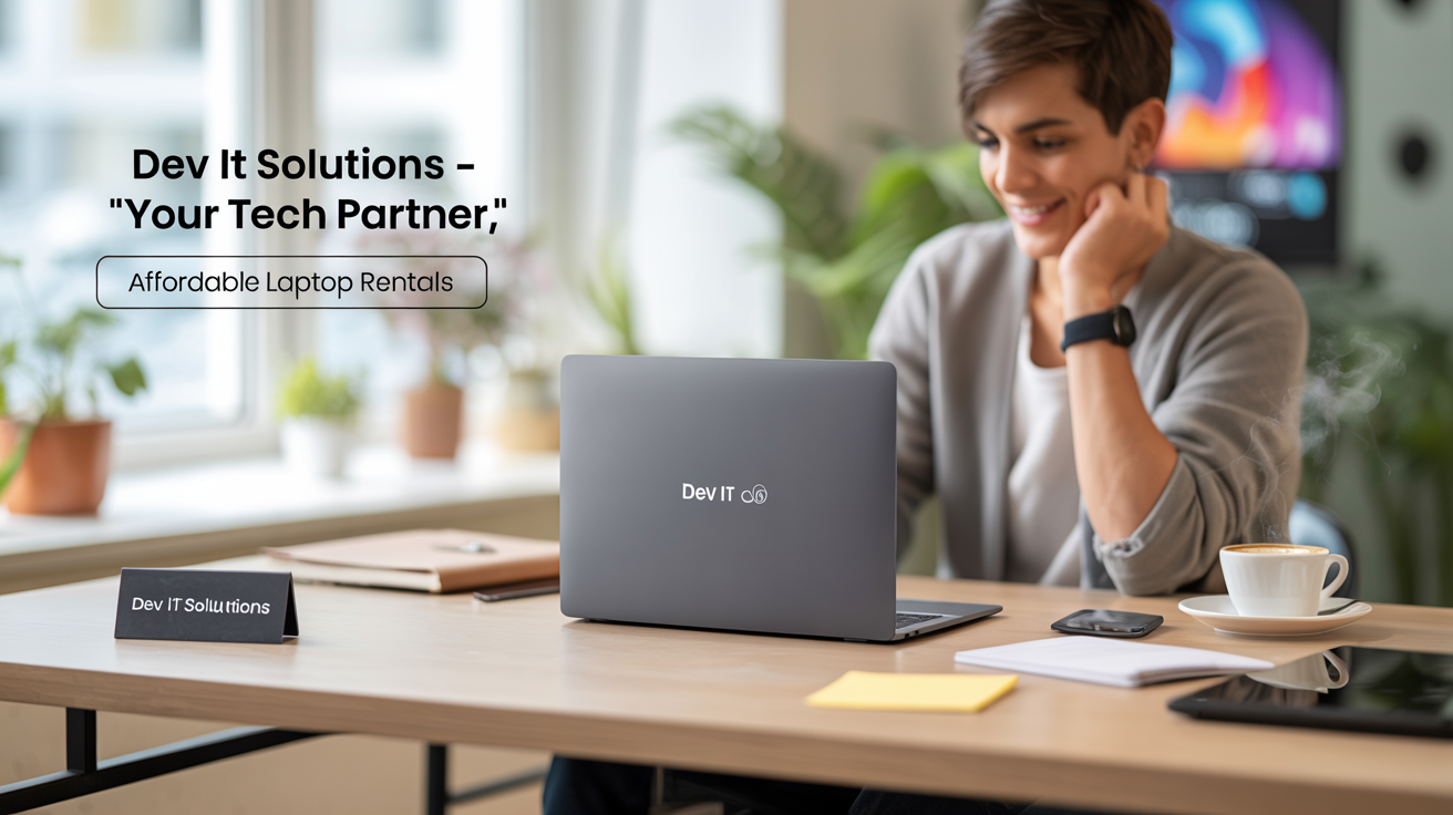 "Dev IT Solutions store in Malviya Nagar offering laptop rentals, computer repairs, and CCTV camera installation services."